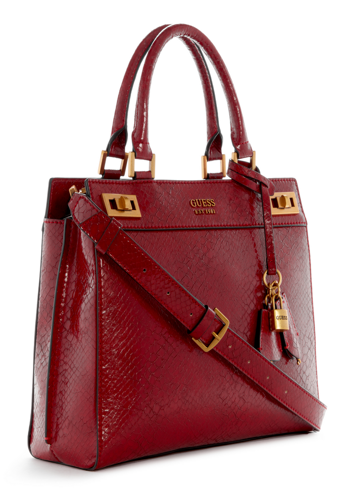 Cartera Katey Luxury Satchel Red Rojo Guess-1