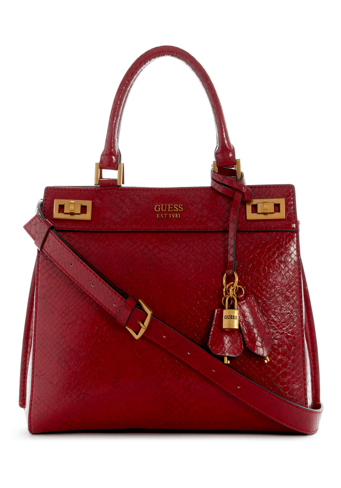 Cartera Katey Luxury Satchel Red Rojo Guess-0