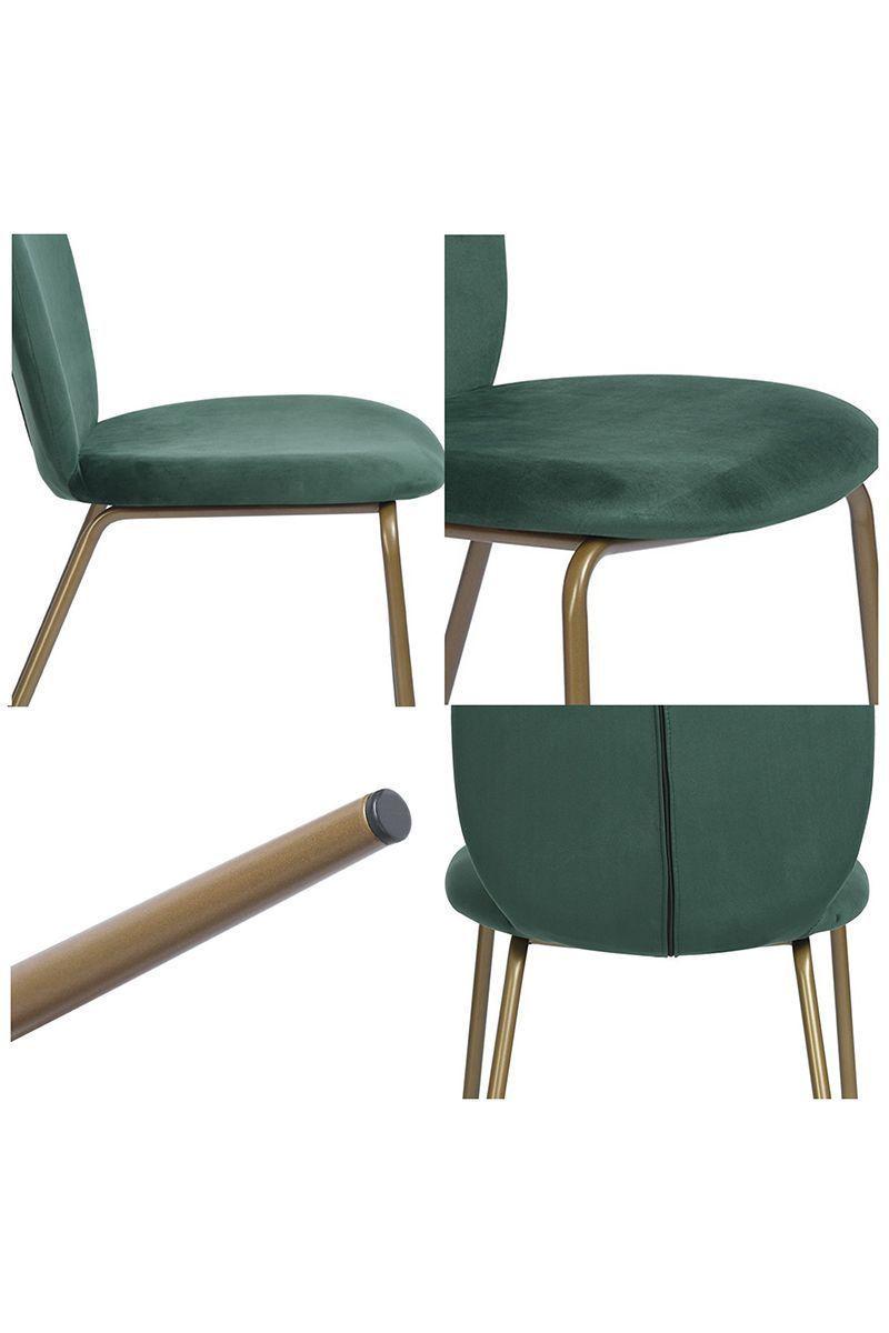 Pack 2 Sillas Comedor Golden Terciopelo Verde-4