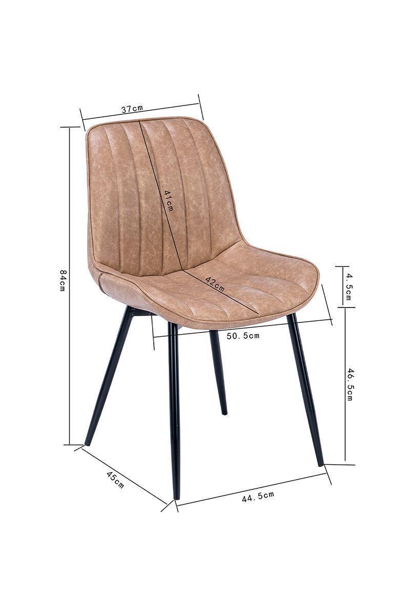Pack 2 Sillas de Comedor de PU Beige-2