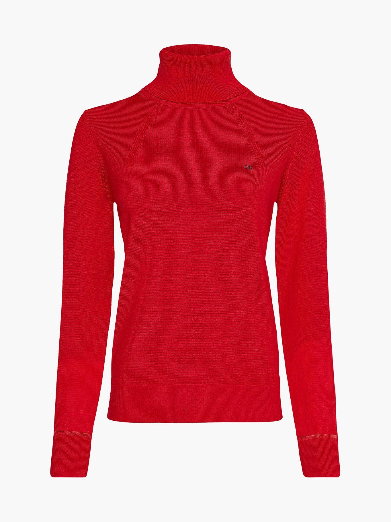 Suéter Merino Roll Neck Rojo Calvin Klein-4