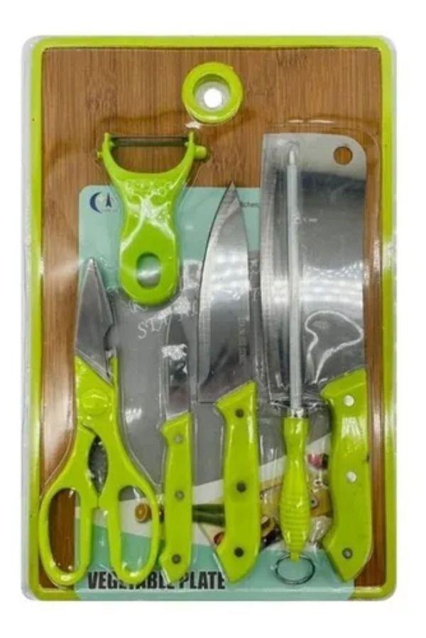 Set Utensilios Cocina Tijera Cuchillo Afilador Pelador-0