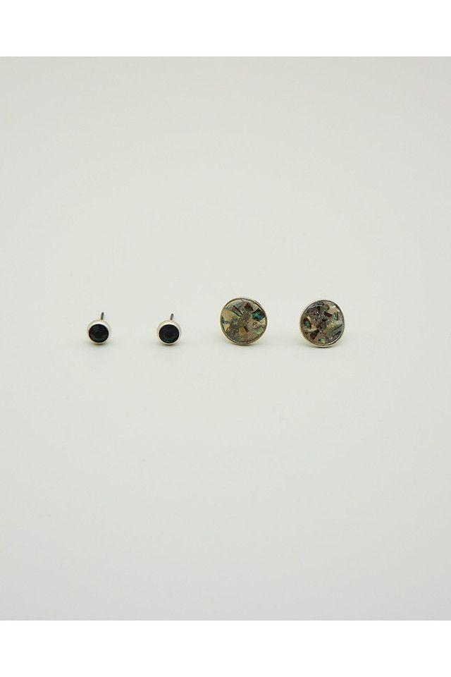 Set de Aros Plateados Seaweed Ming i-D-0