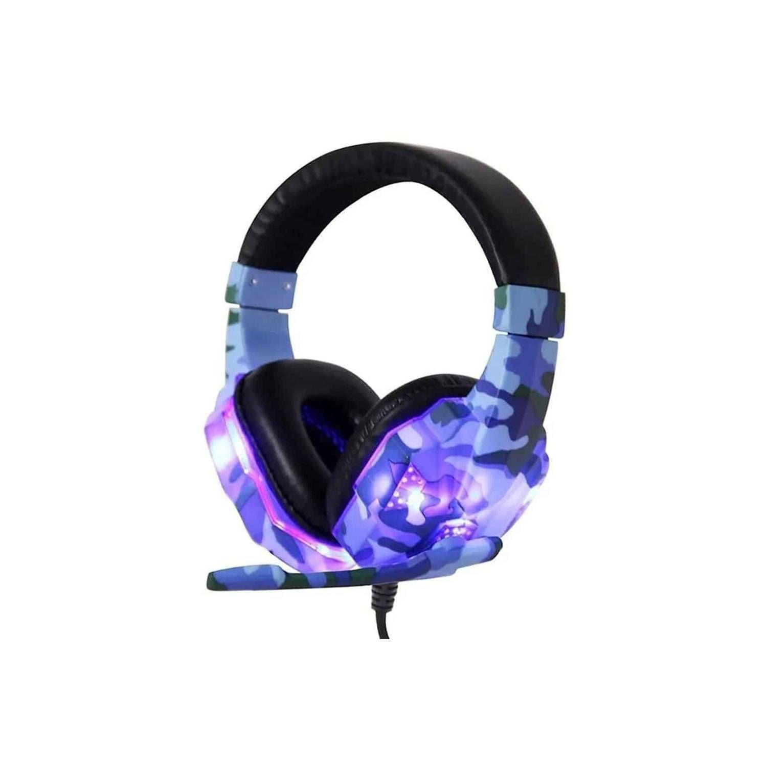 Headset Gamer Camuflado Azul Soyto-0