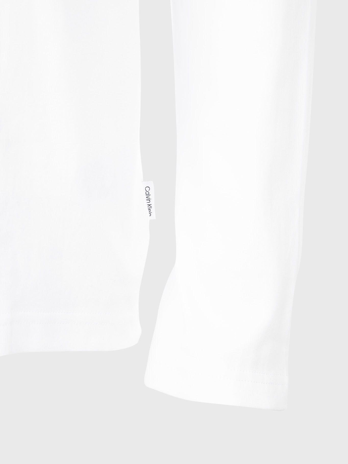 Polera LS Center Logo Blanco Calvin Klein-3