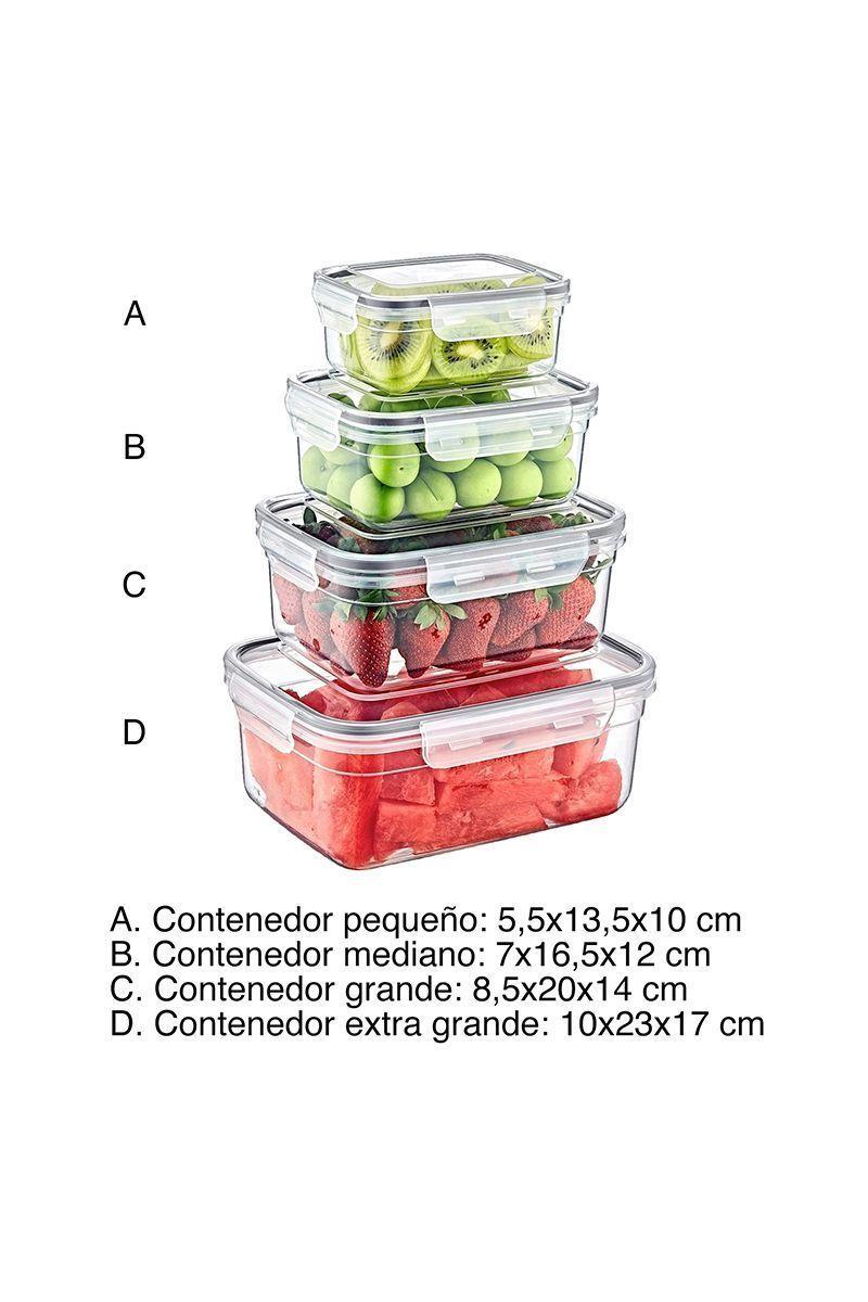 Set 7 Contenedores Alimentos Embox Transparentes-2
