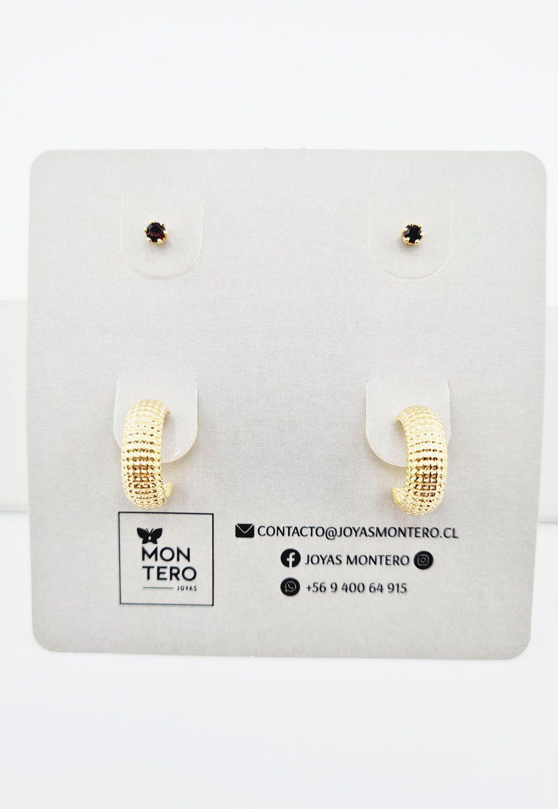 Pack Aros de Plata Con Baño de Oro 24k Segovia-5