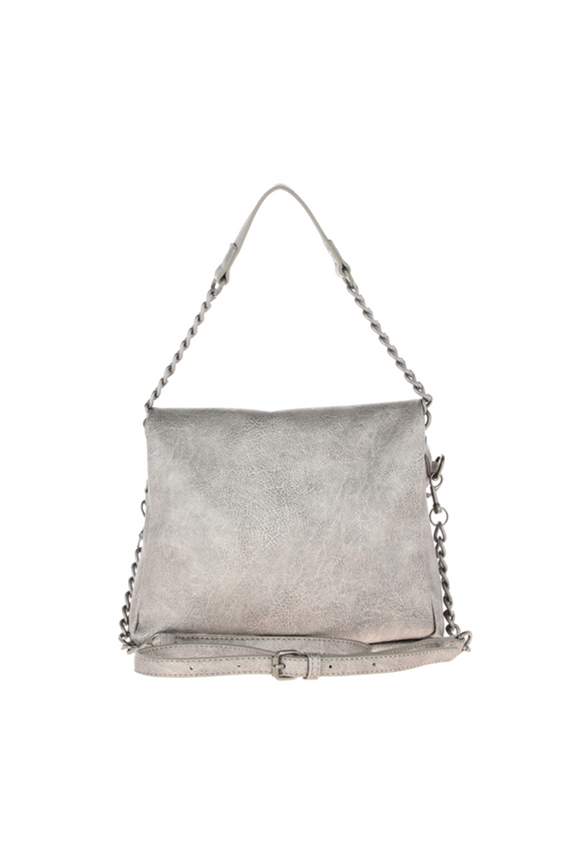 Cartera Cruzada Plateado Humana-1