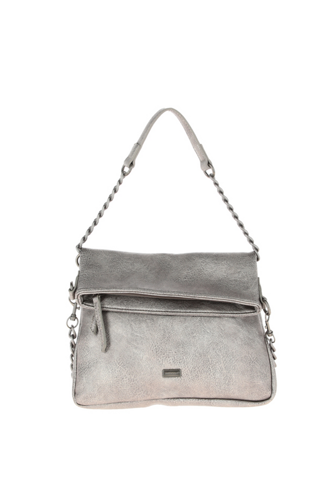Cartera Cruzada Plateado Humana-0