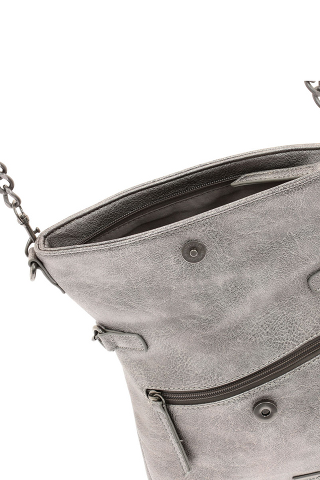 Cartera Cruzada Plateado Humana-2