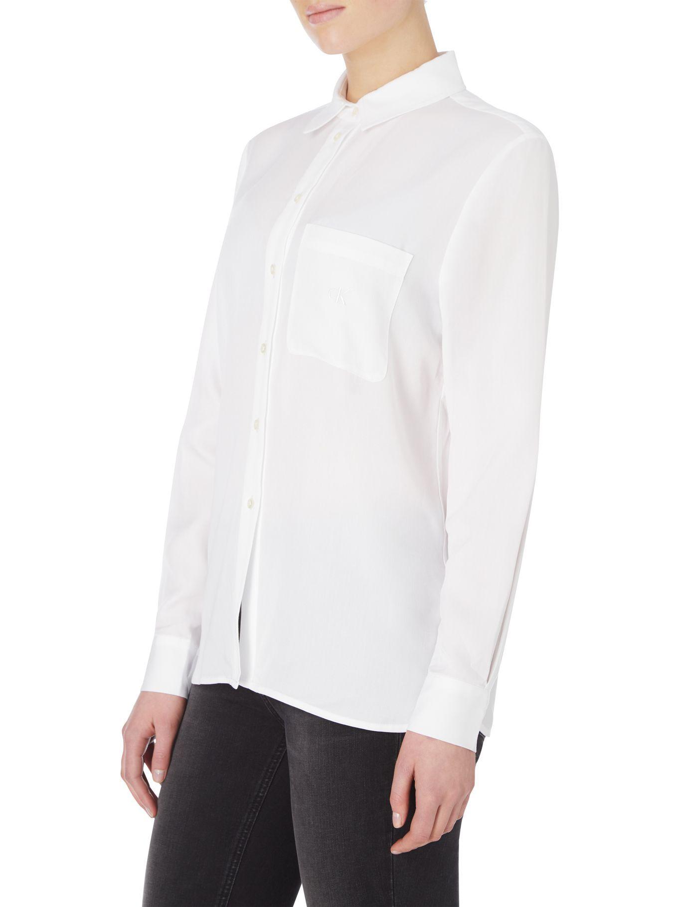Camisa Easy Drapey  Blanco Calvin Klein-2