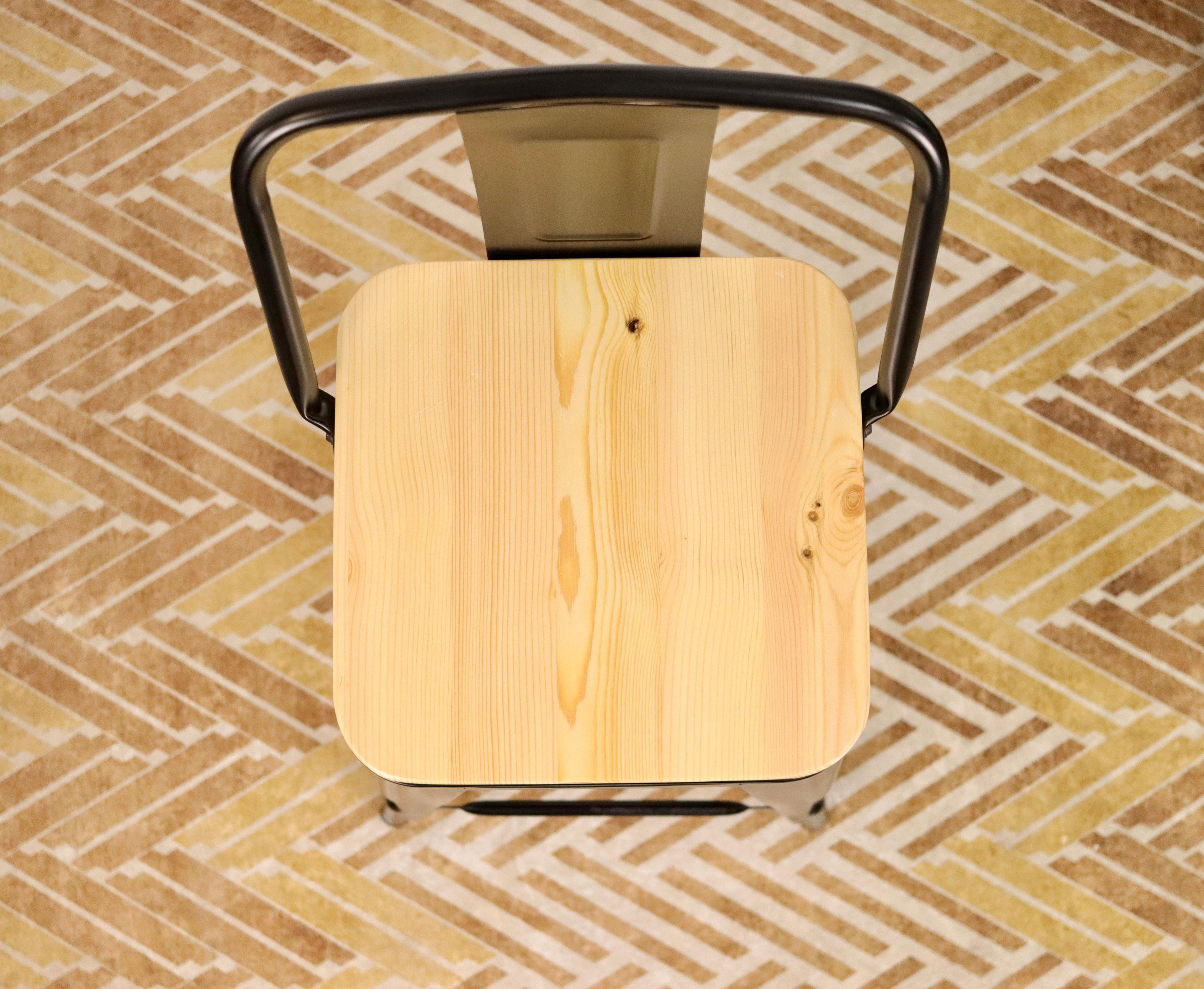 Pack 4 Taburetes Tolix Oak Negro-8