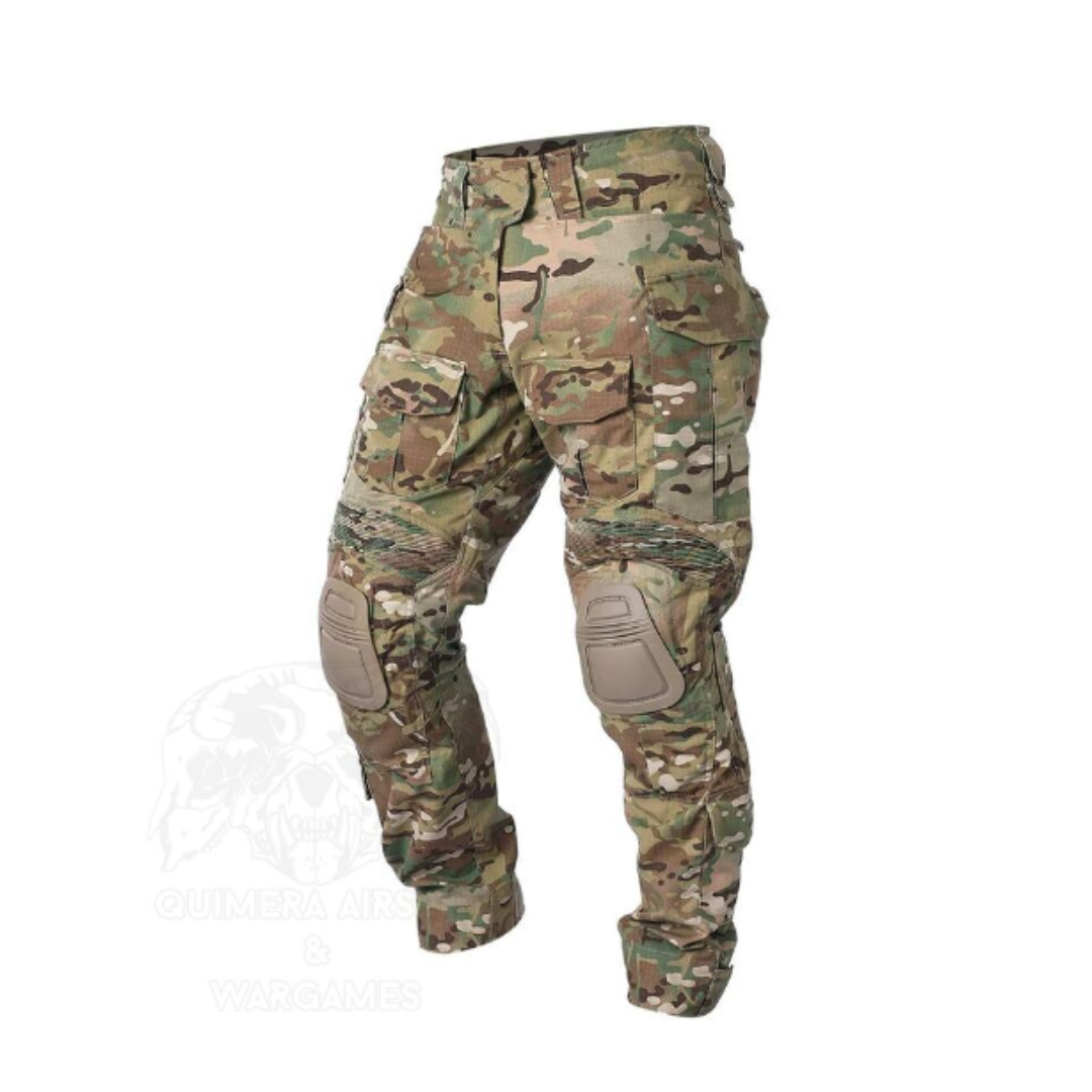 Conjunto Completo Militar Tactico Polera + Pantalon + Rodilleras XL -4