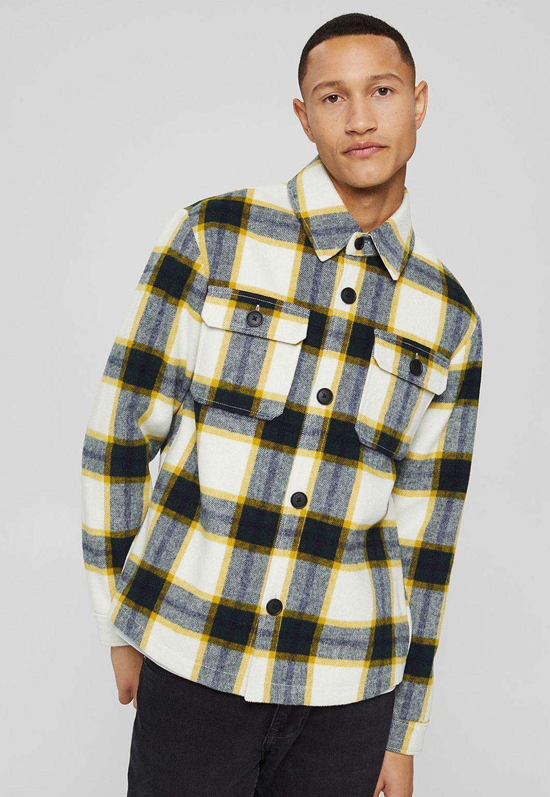 Sobrecamisa Con Diseño De Cuadros Esprit-0
