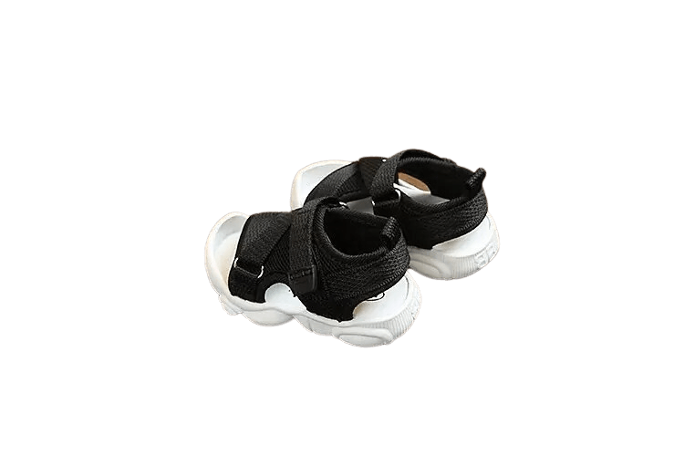 Sandalia bebe velcro negro-1