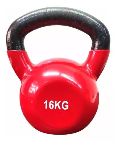 Pesa Rusa Kettlebell 16kg Acero Y Vinilo-0