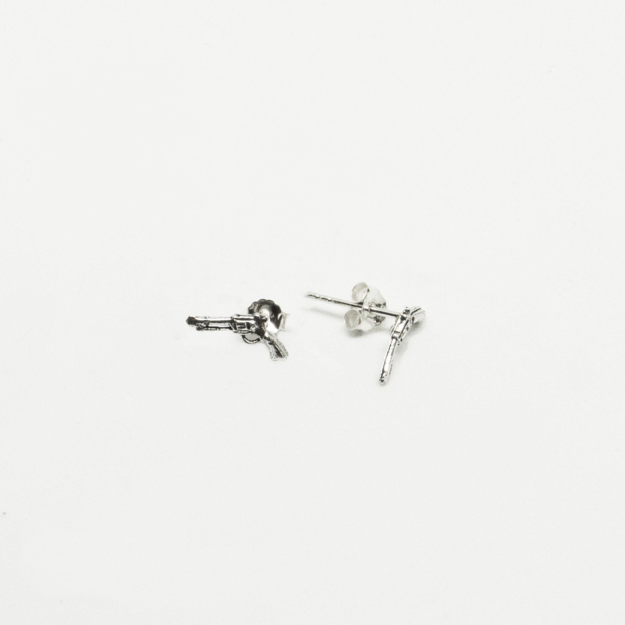 Aros Mini Pistola 10 mm Plata Philippa Joyas-0