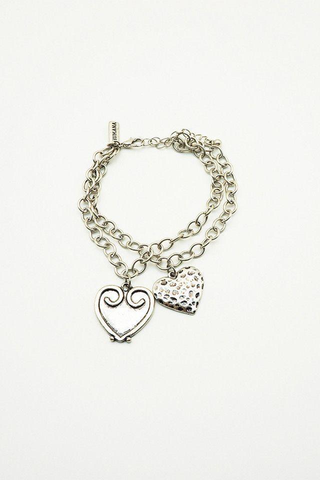 Pulsera Hearts Plateado Humana-0