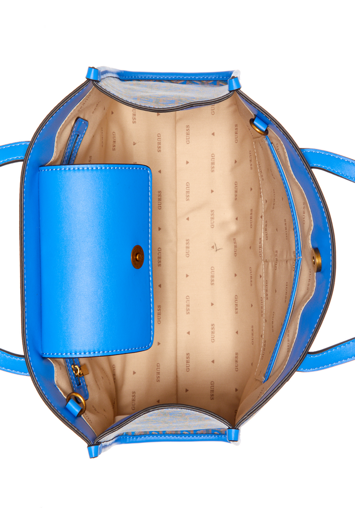 Cartera Silvana 2 Compartment Tote Aql Azul Guess-3