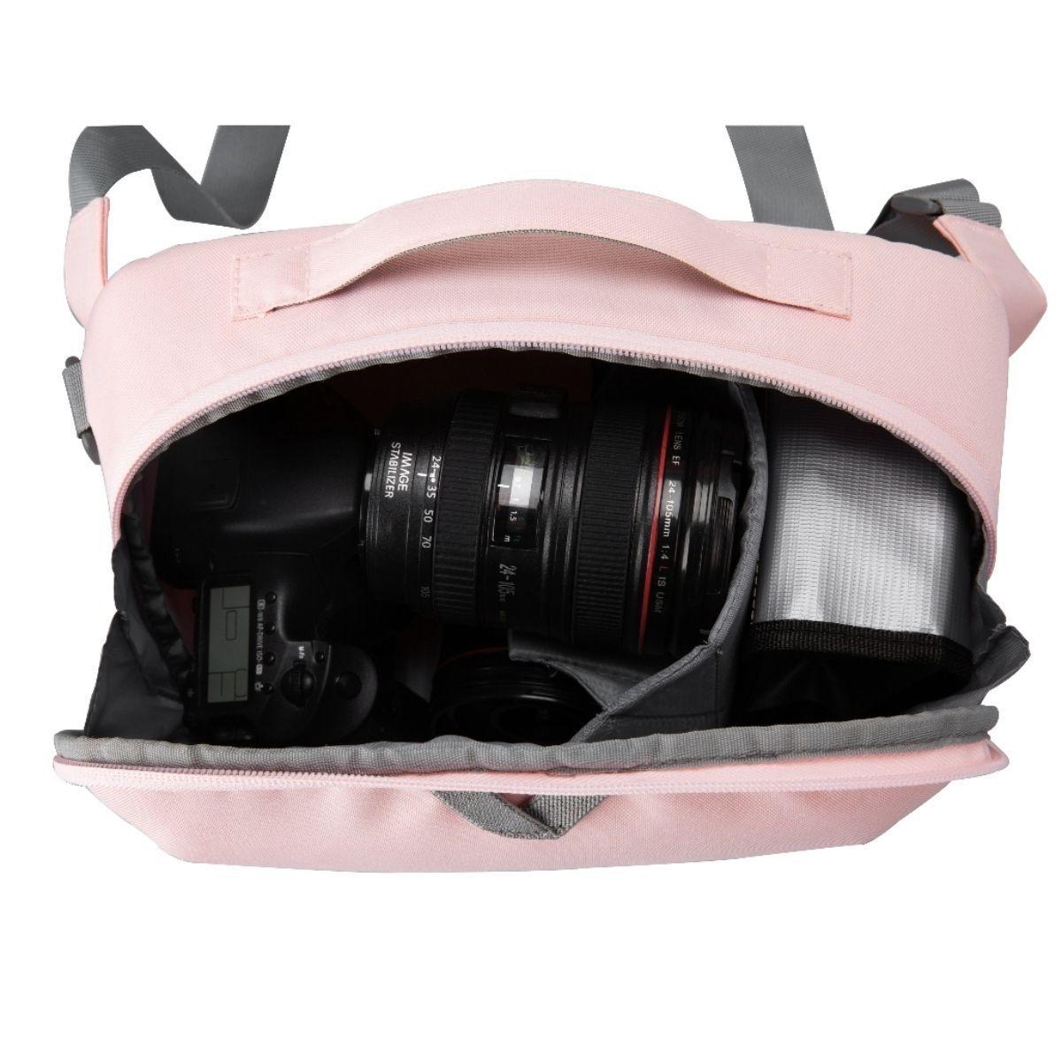 Bagsmart Bolso LANG crossbody para cámara - Rosado-4