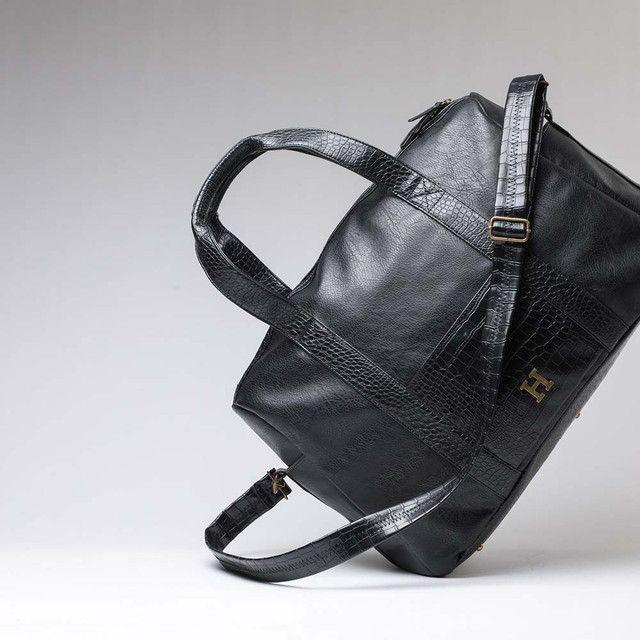 Bolso Negro Croc Humana-1