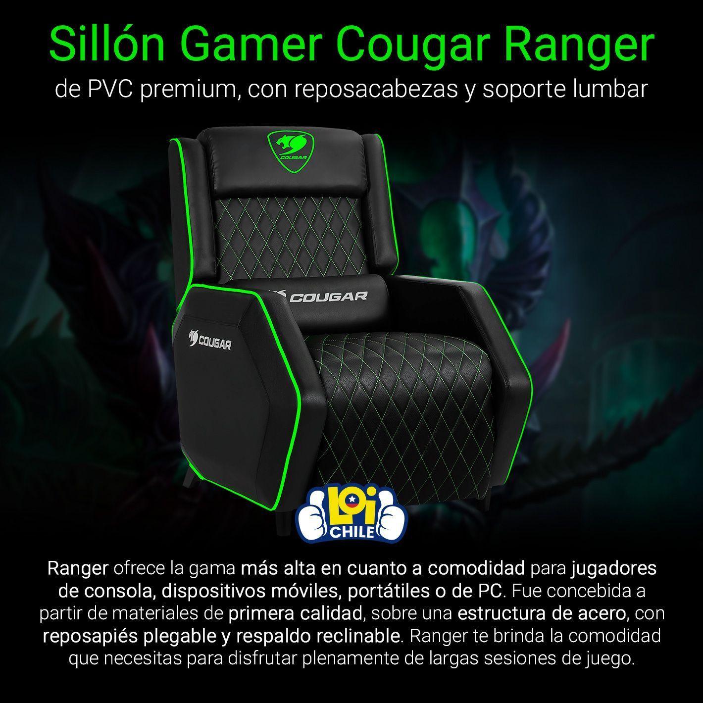 Sillon Gamer Cougar Ranger XB Verde Eco Cuero Reclinable -1