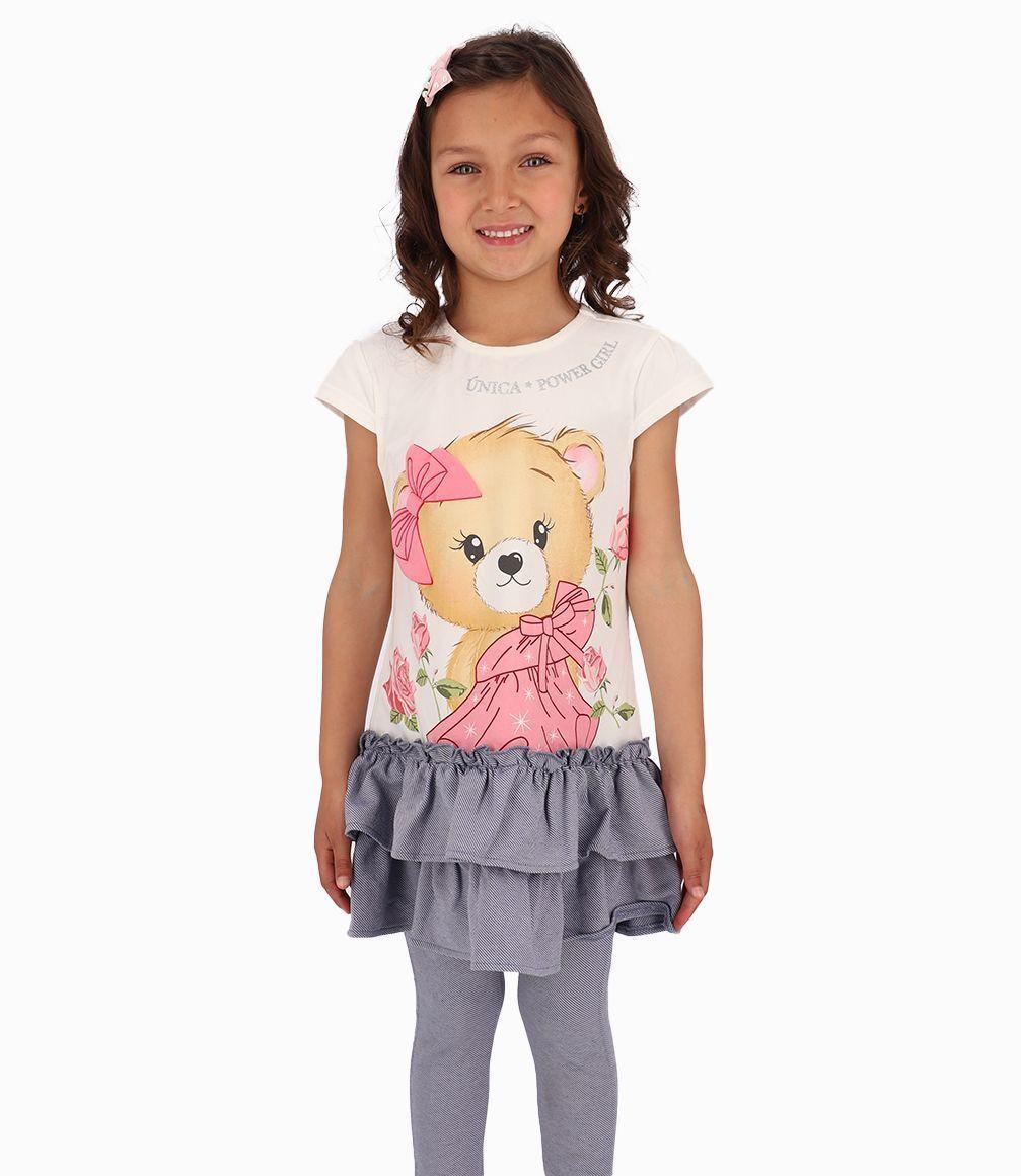 Conjunto Con Denim Niña Coral Limonada-0