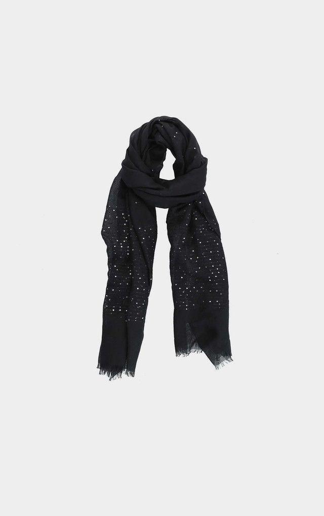 Pañuelo Liso Lentejuelas Negro i-D-0