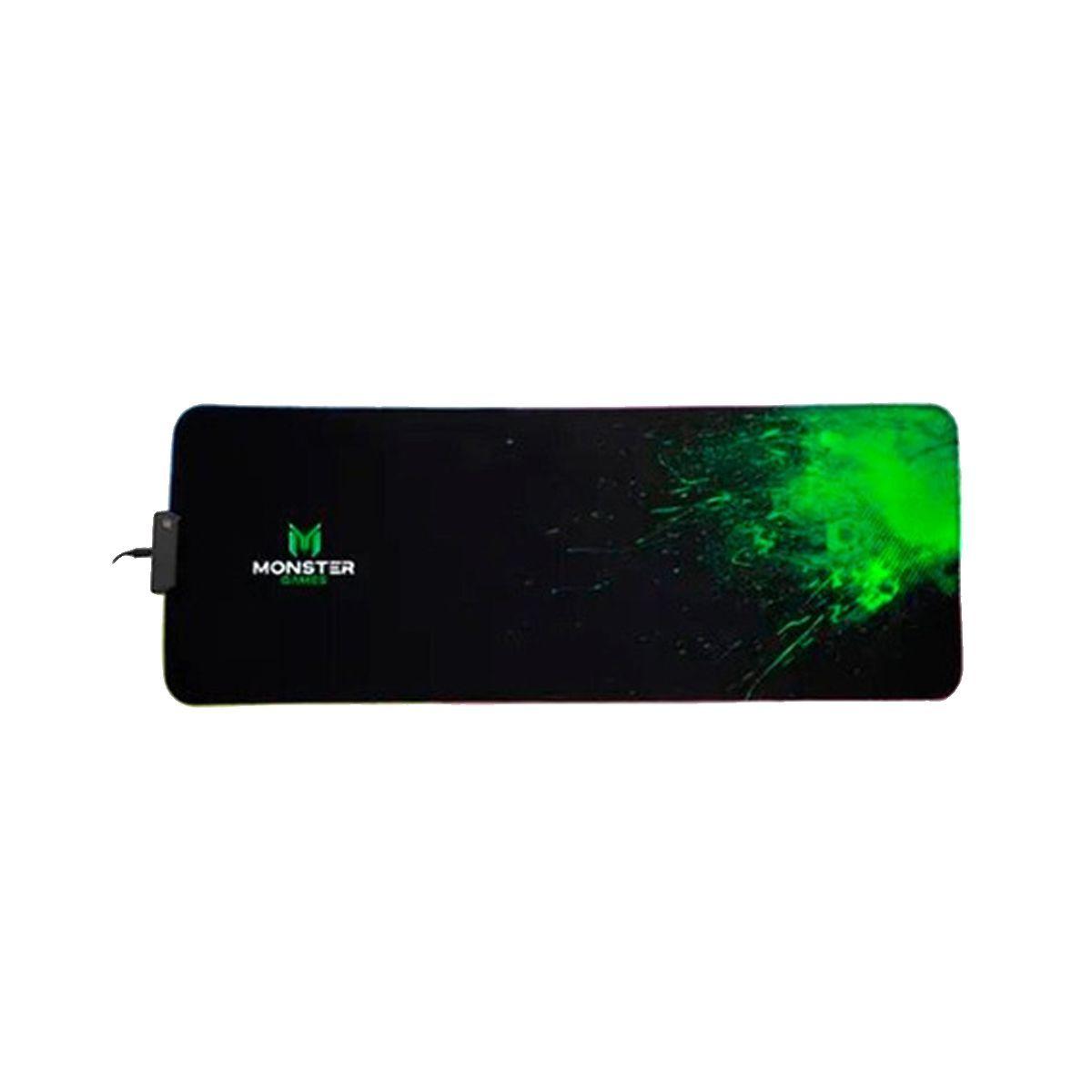 Mouse Pad Monster Microfibra Antideslizante Rgb 80x30 Cm-0
