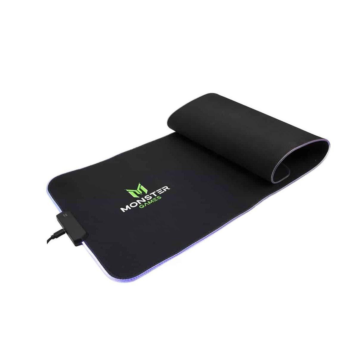 Mouse Pad Monster Microfibra Antideslizante Rgb 80x30 Cm-1