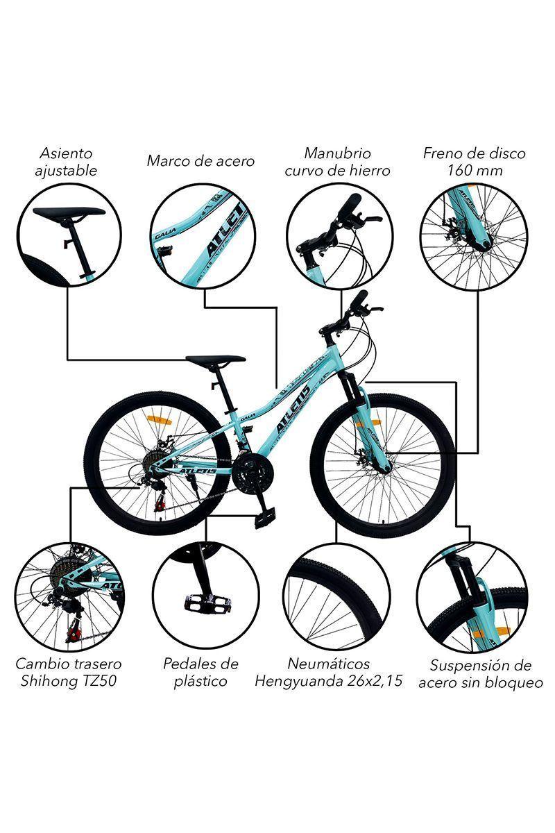 Bicicleta Mountain Bike Galia 26 Pulgadas Menta-3