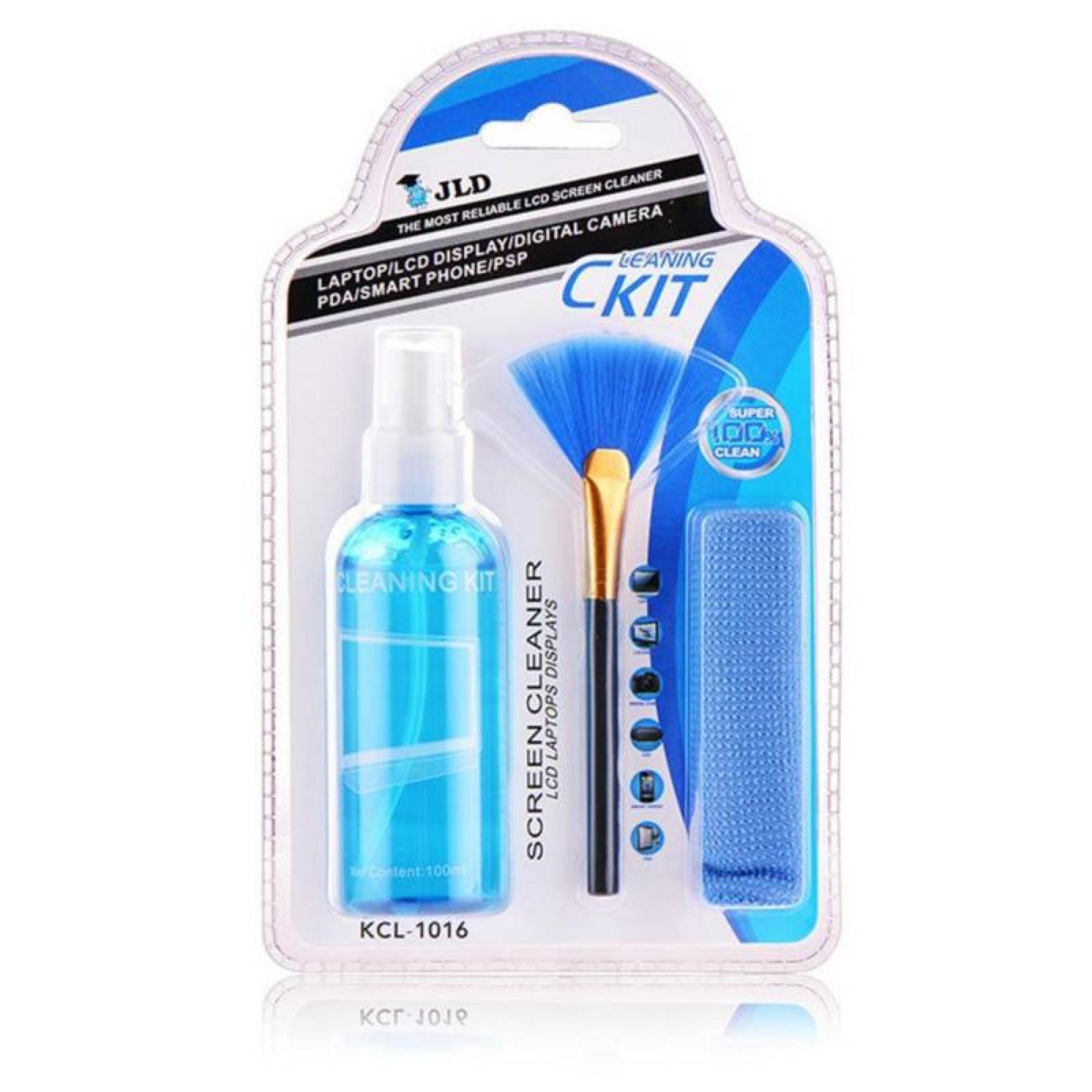 Kit De Limpieza Computador Pantallas Liquido 100ML + Paño + Cepillo -0
