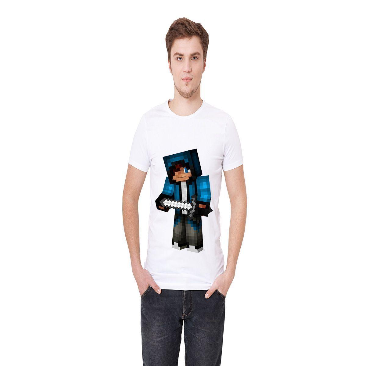 Polera Manga Corta Infantil Minecraft D4-0