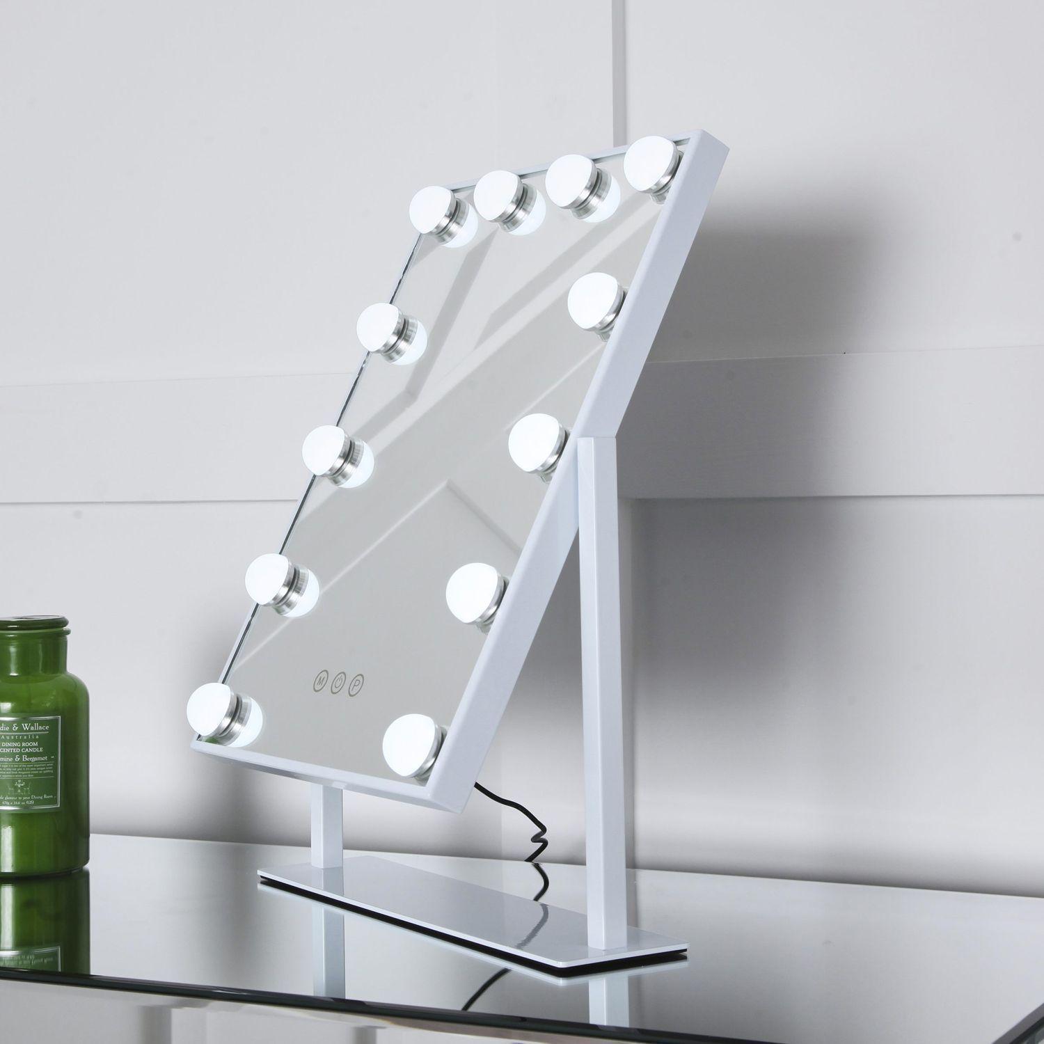 Espejo de Maquillaje Blanco con Luz Led de Beauty Creations-3