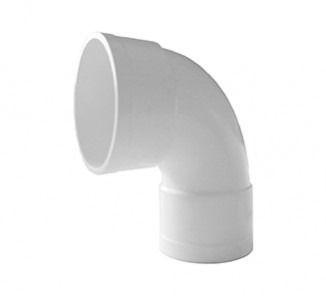 Codo Bajada para Canaleta Agua Lluvia 80mm 90° Blanco DVP-0