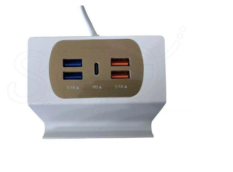 Hub Alargador 5 Puertos Usb Y Usb C 3.1a Rápida-1
