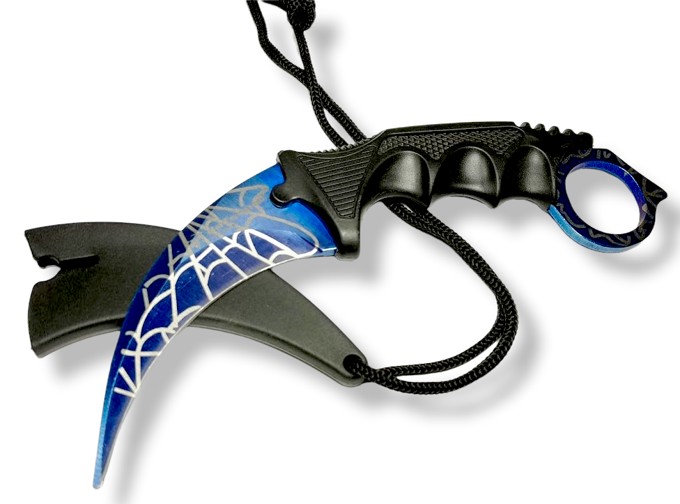 Cuchillo Navaja Karambit strike spider BLUE AN80-0