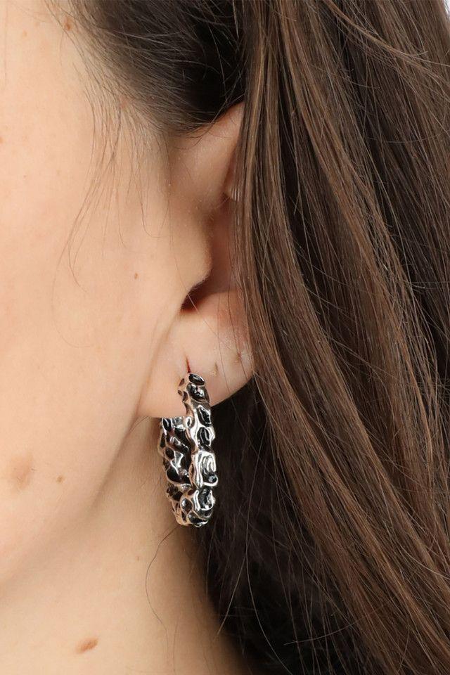 Aro Argolla Irregular Plateado Humana-1