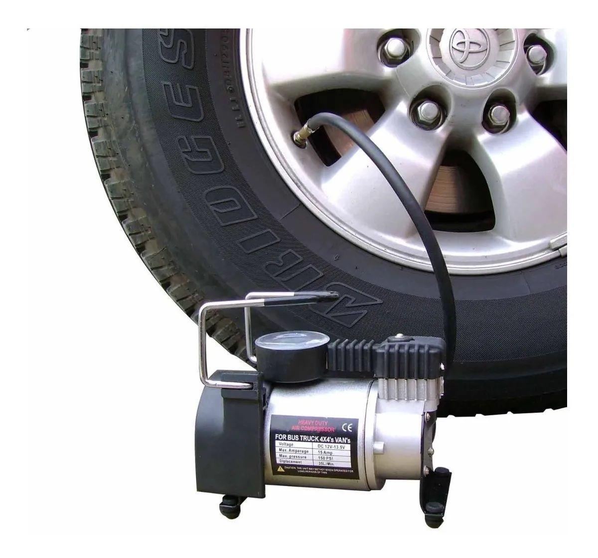 Compresor de aire mini eléctrico portátil Calgary HD-023 plateado/negro 12V - 13.5V-2