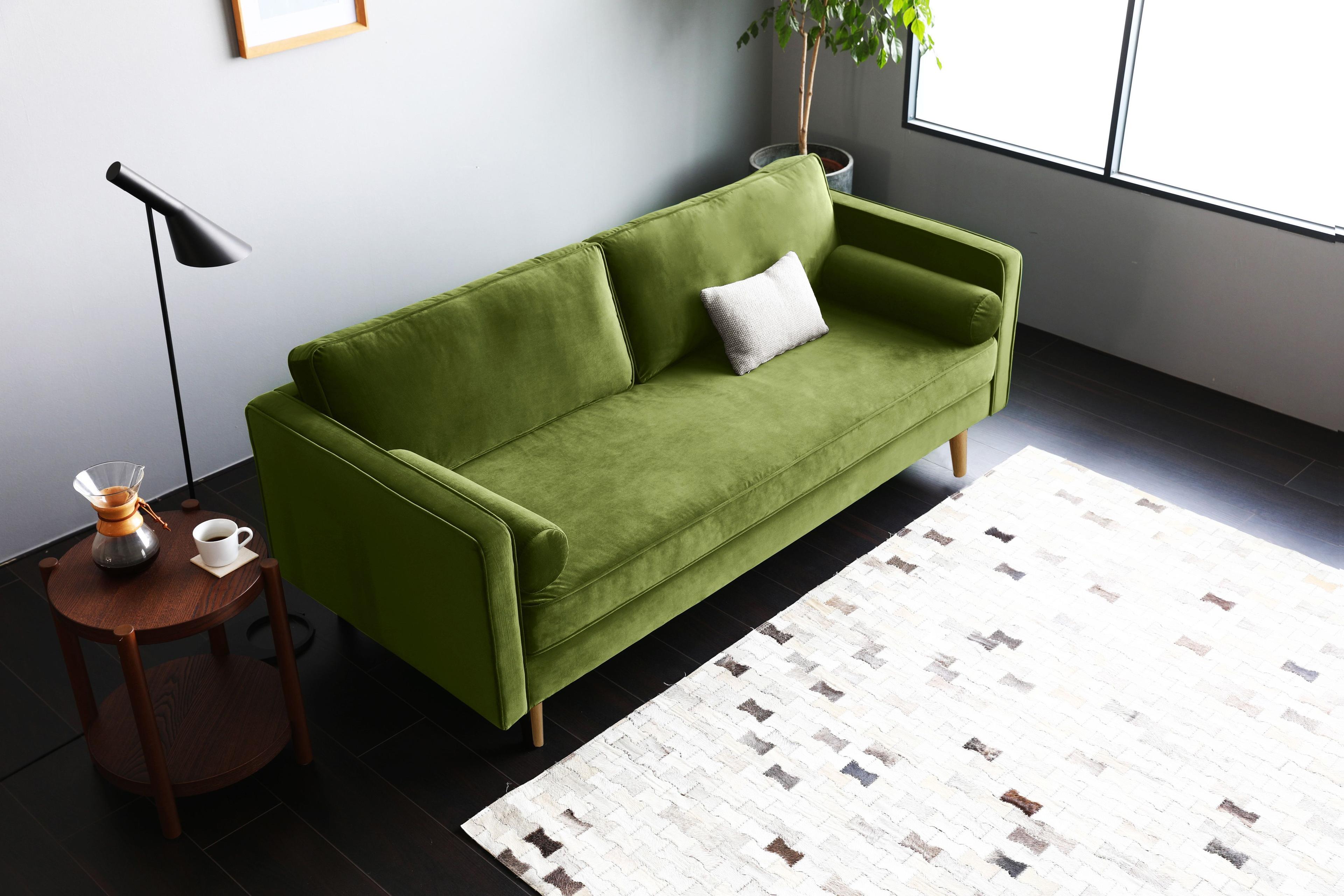SOFA POLO VELVET 3CP VERDE VEGGIE-4
