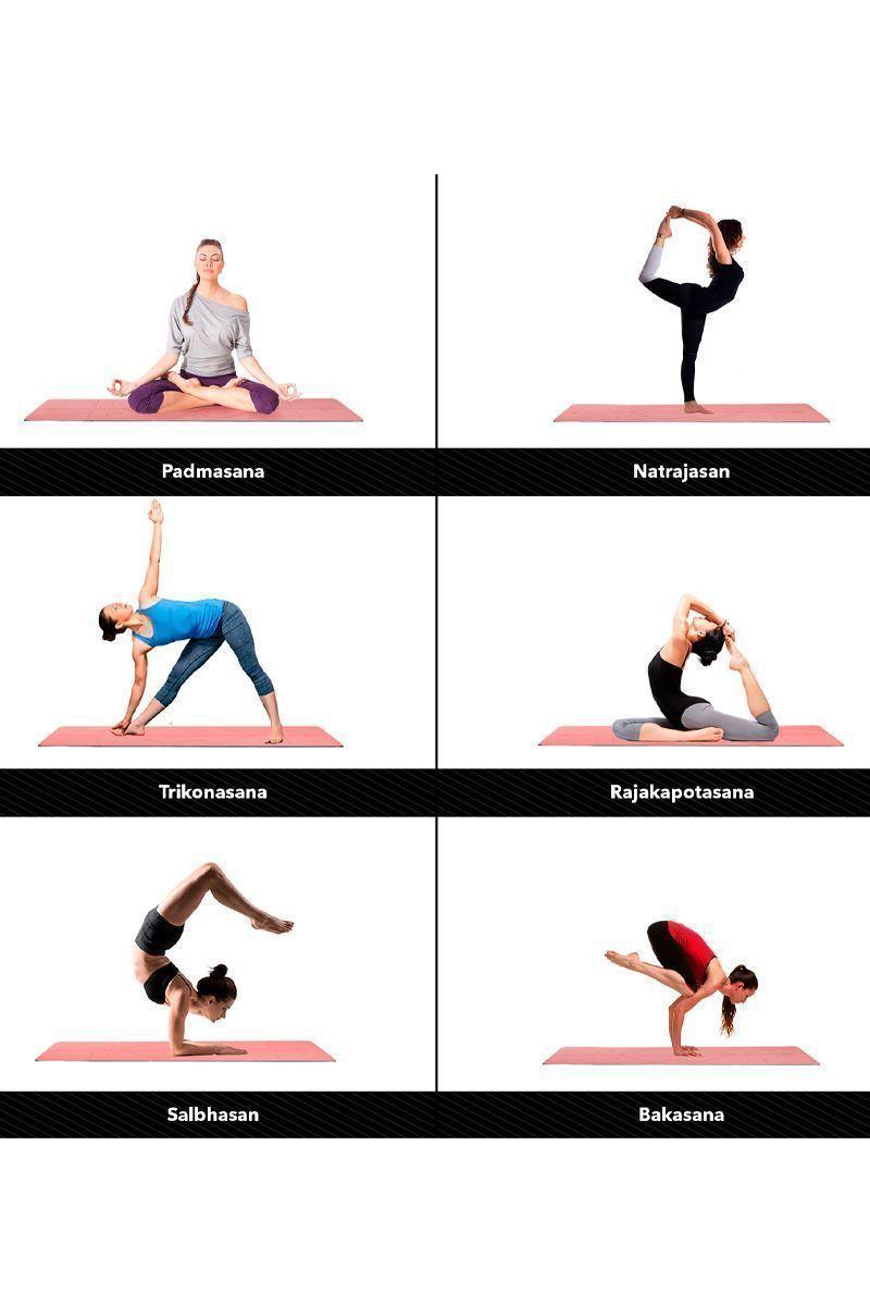 Mat Yoga Diseño Líneas Ajuste Corporal Rosa-3