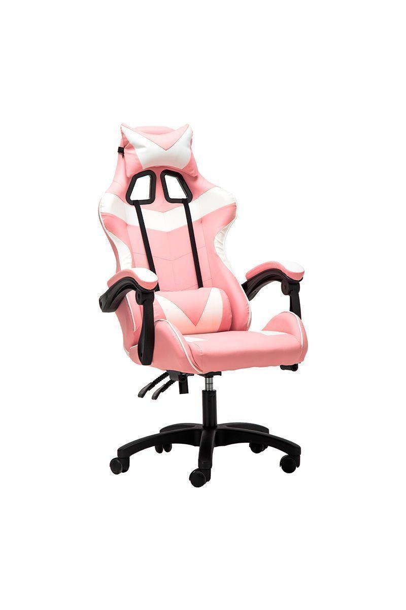 Silla Gamer Ultimate Racing Reclinable Rosa-0