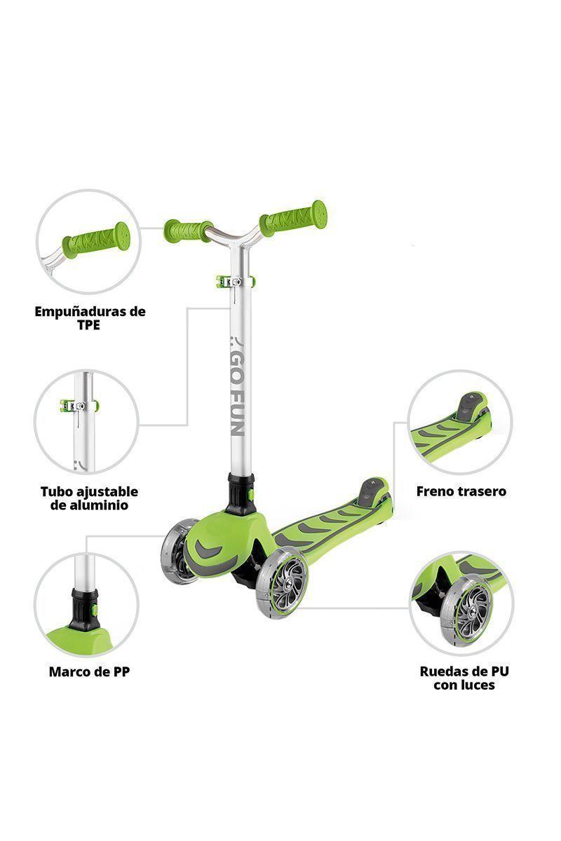 Scooter infantil GOFUN verde-3