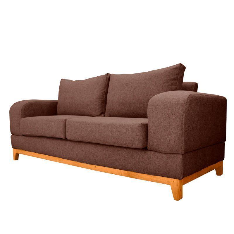 Sofá Basalto Chenille Tipo Lino Cafe 3 Cuerpos-2