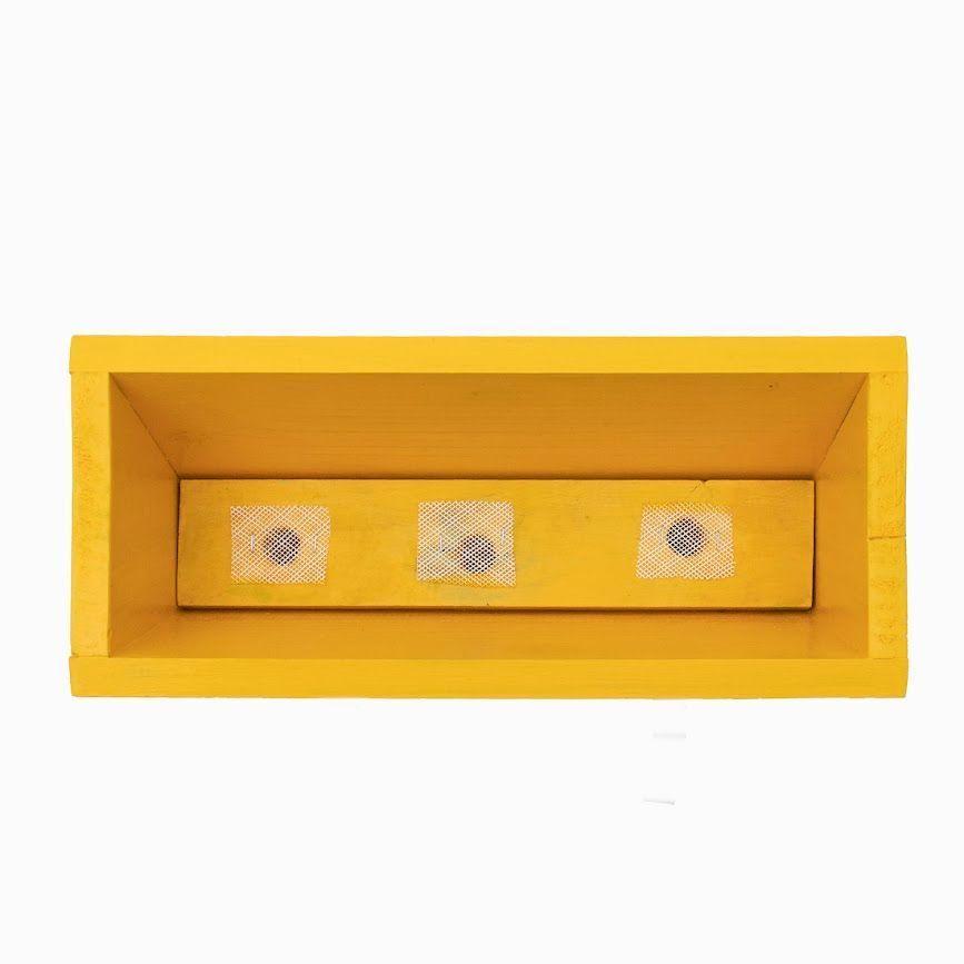 Macetero balconera de madera con ganchos 40CM-2