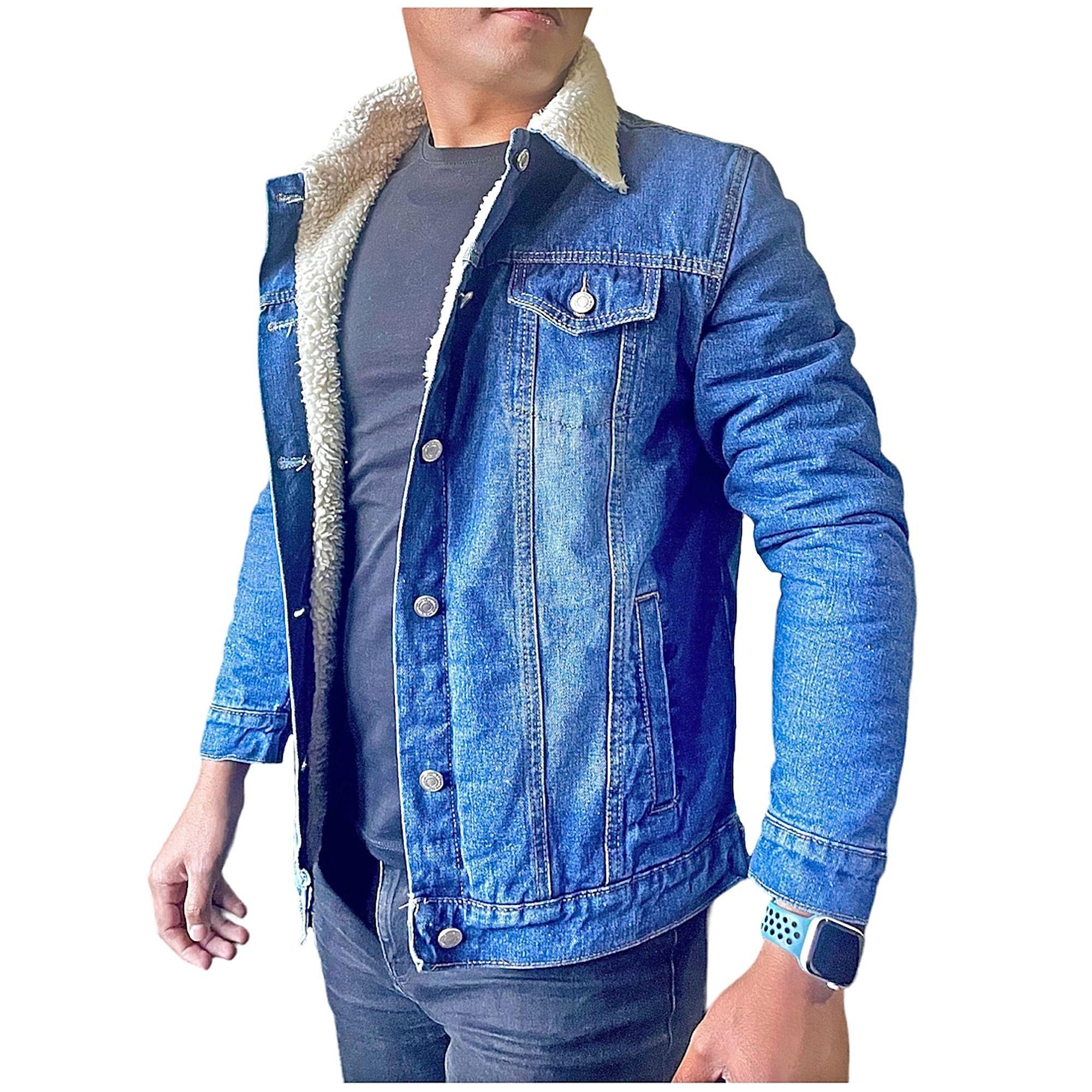 Chaqueta Mezclilla Azul Oscuro Chiporro Beige-0