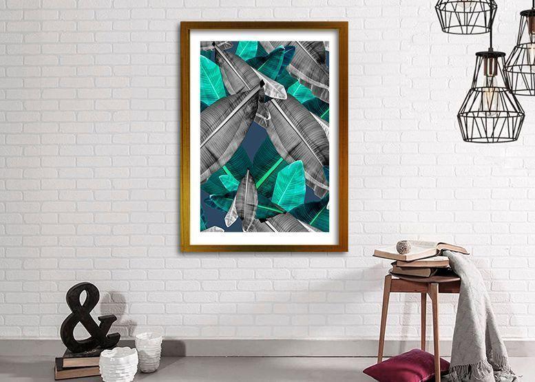 Cuadro 40x30 cm ilustración Selva verde-1