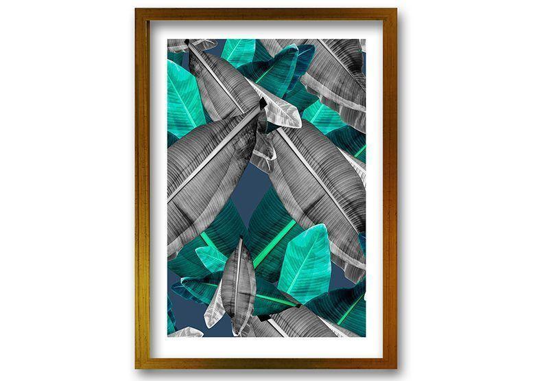 Cuadro 40x30 cm ilustración Selva verde-0