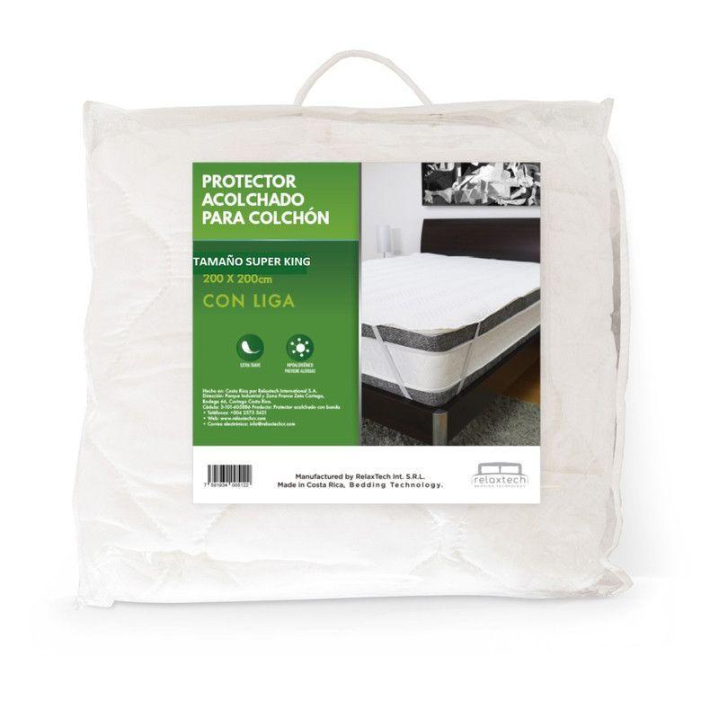 PROTECTOR DE COLCHON CON ELASTICOS SUPER KING-0