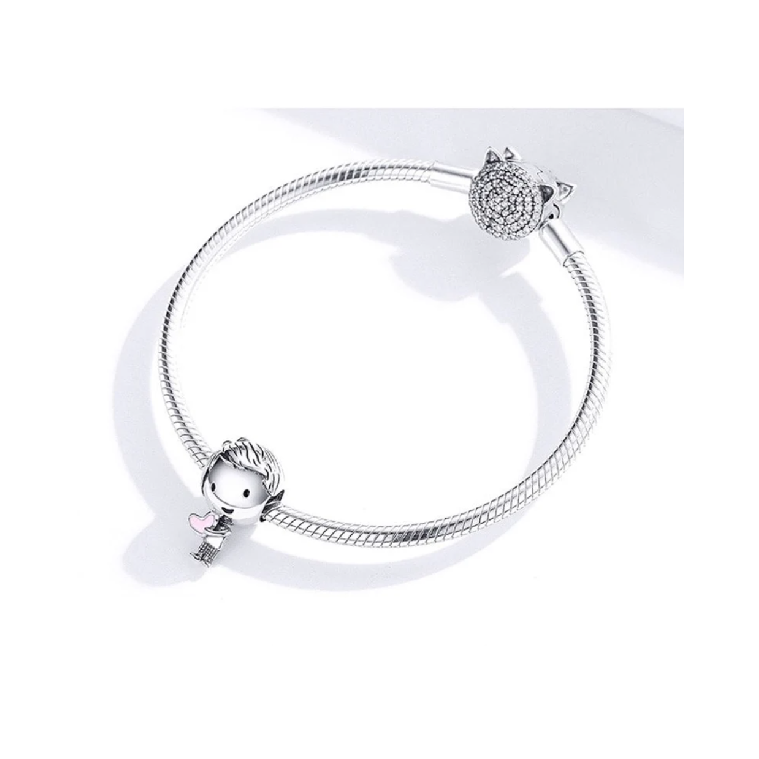 Charm Niño y Corazón en Plata Fina 925 SILVER HEART-2